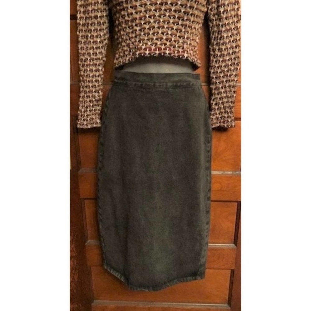 90s Limited Express faded black denim pencil skirt
